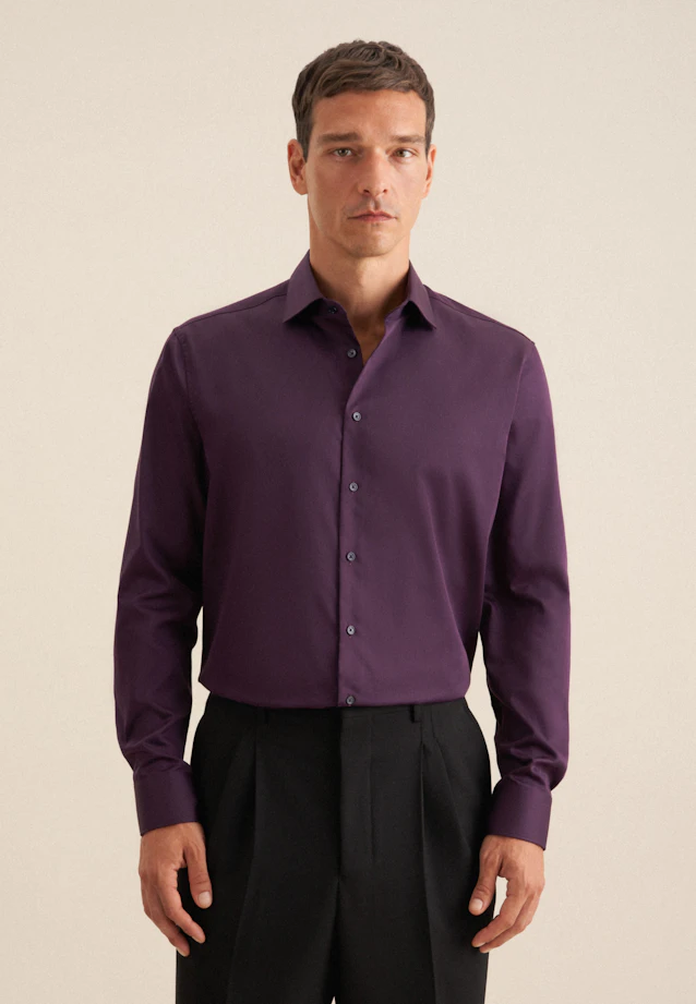 Regular Chemise d'affaires Uni in Lilas |  Seidensticker Onlineshop