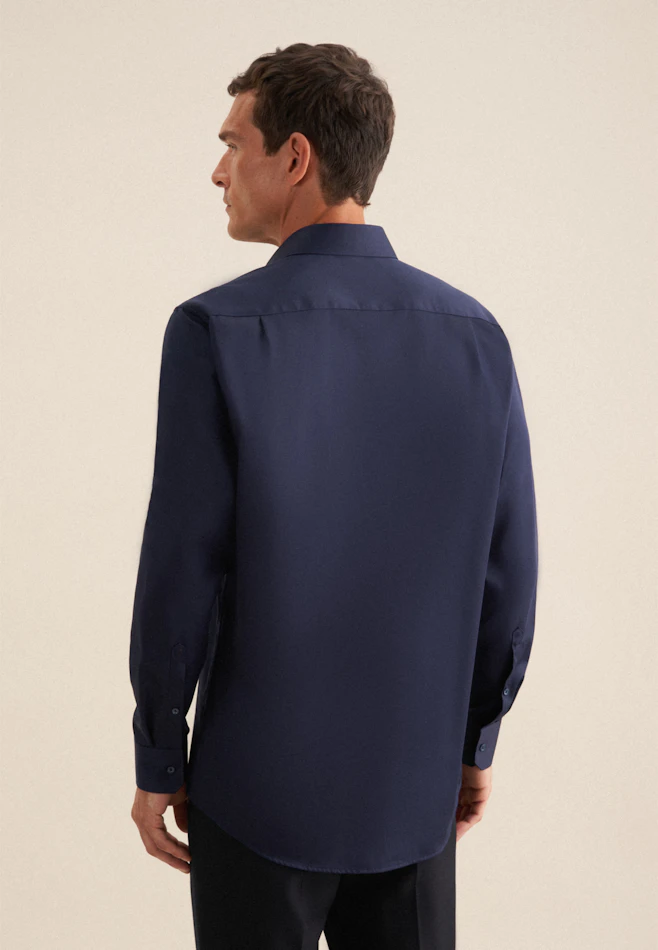 Regular Business shirt Uni in Dark Blue | Seidensticker online shop
