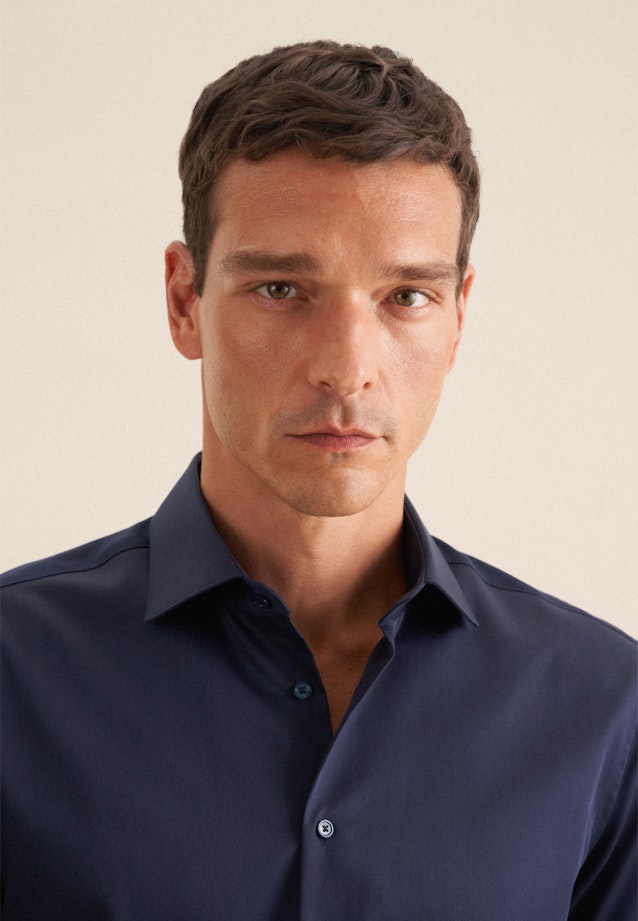 Regular Business shirt Uni in Dark Blue |  Seidensticker Onlineshop