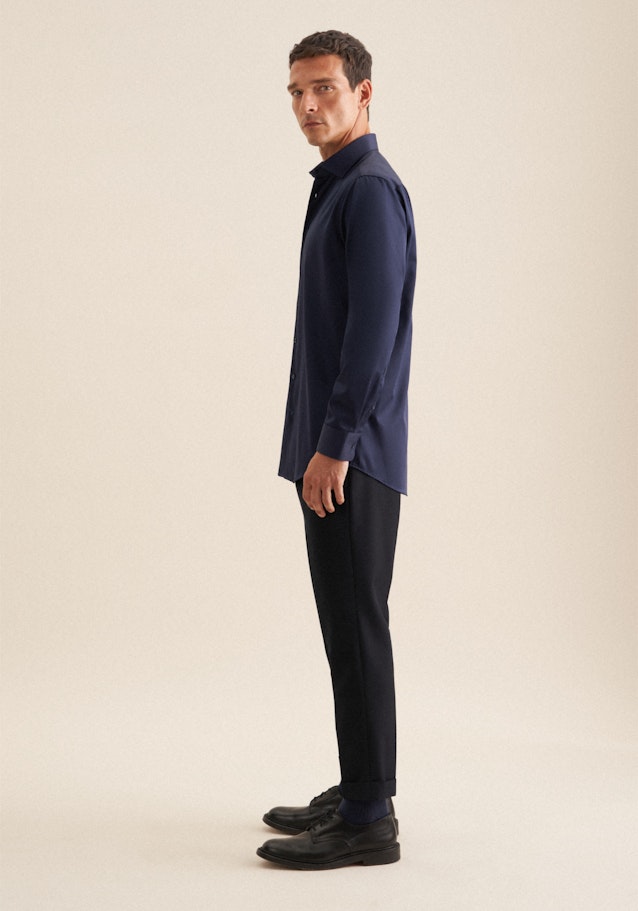 Regular Chemise d'affaires Uni in Bleu Foncé | Seidensticker Onlineshop