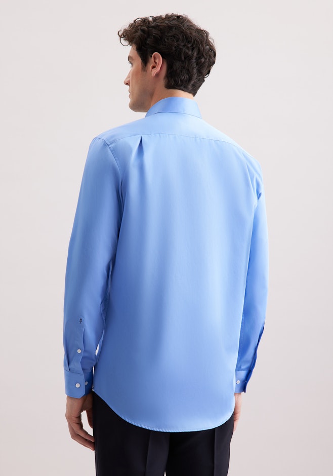 Regular Business Hemd Uni in Mittelblau | Seidensticker Onlineshop