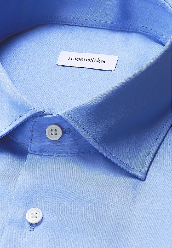 Regular Business shirt Uni in Mittelblau | Seidensticker online shop