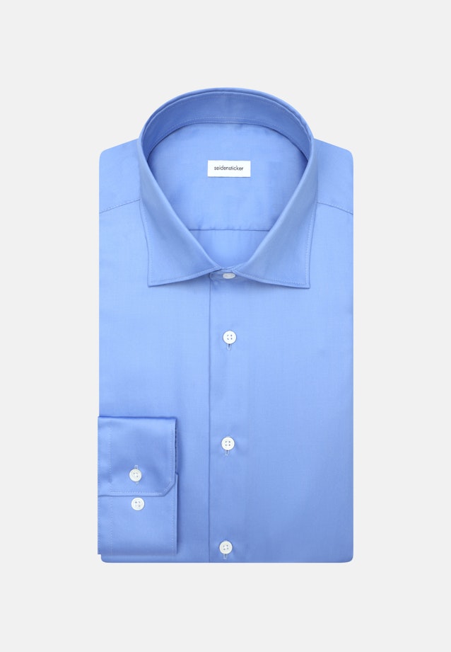Regular Business Hemd Uni in Mittelblau |  Seidensticker Onlineshop