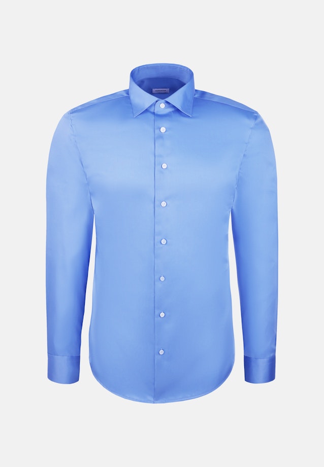 Regular Business Hemd Uni in Mittelblau |  Seidensticker Onlineshop