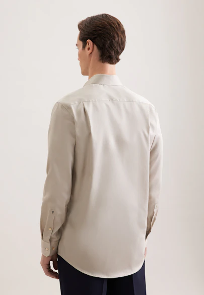 Regular Chemise d'affaires Uni in Beige | Seidensticker Onlineshop