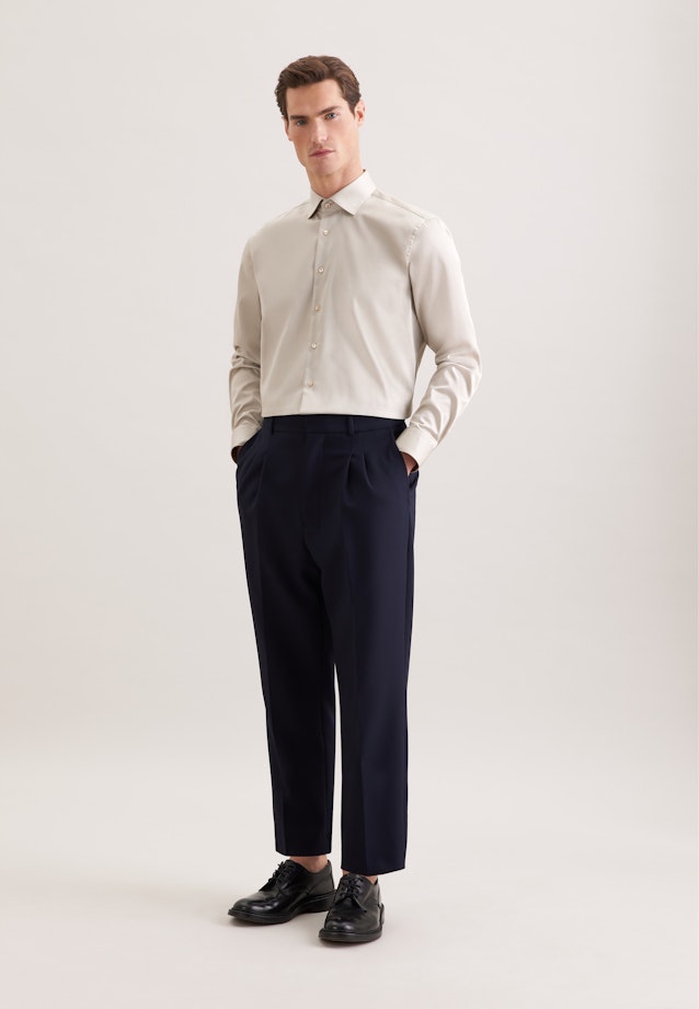 Regular Business Hemd Uni in Beige |  Seidensticker Onlineshop