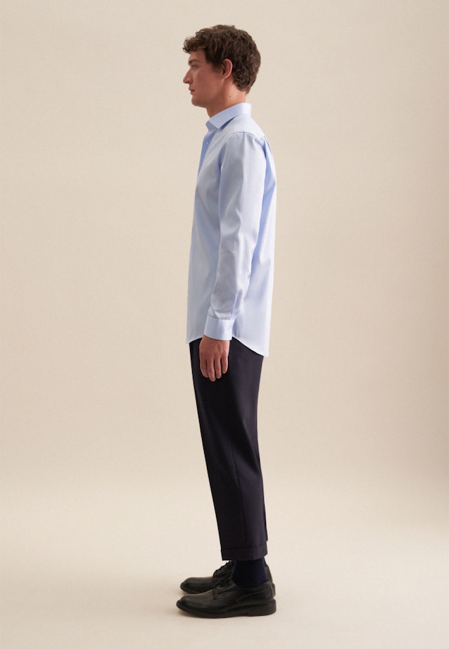 Easy-iron Satin Business Shirt in Regular with Kent-Collar in Light Blue |  Seidensticker Onlineshop