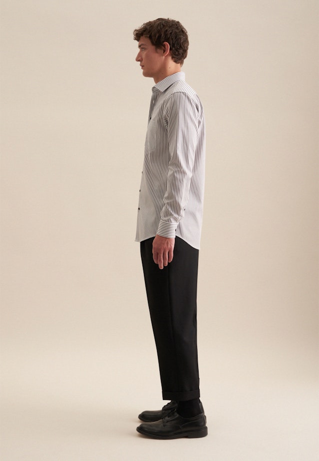 Regular Business Hemd Streifen in Grau |  Seidensticker Onlineshop