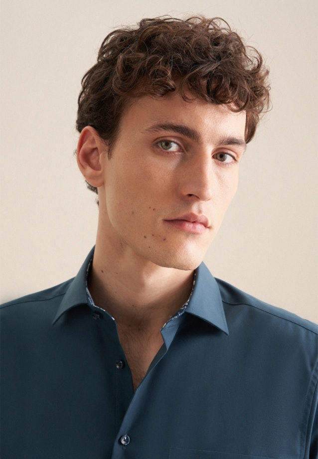 Regular Business shirt Uni in Turquoise |  Seidensticker Onlineshop