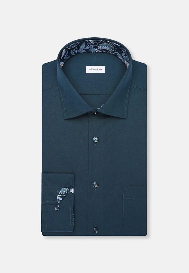 Regular Chemise d'affaires Uni dans Turquoise | Boutique en ligne Seidensticker