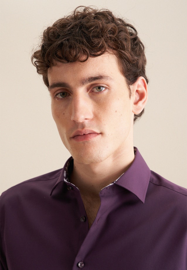 Regular Business Hemd Uni in Lila |  Seidensticker Onlineshop