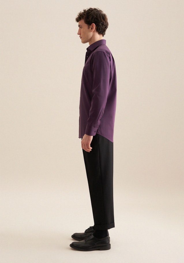 Regular Business Hemd Uni in Lila | Seidensticker Onlineshop