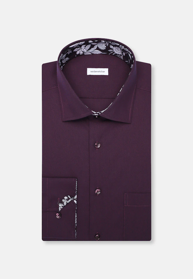 Regular Business Hemd Uni in Lila | Seidensticker Onlineshop