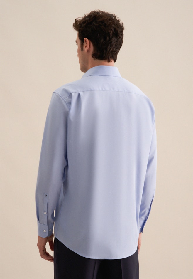 Non-iron Poplin Business Shirt in Regular with Kent-Collar in Light Blue | Seidensticker online shop