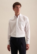 Chemise Business Regular Popeline Col Kent in Blanc |  Seidensticker Onlineshop