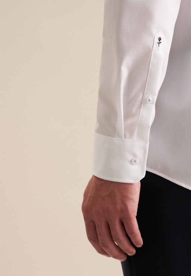 Chemise Business Regular Popeline Col Kent in Blanc |  Seidensticker Onlineshop