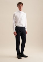 Chemise Business Regular Popeline Col Kent in Blanc |  Seidensticker Onlineshop