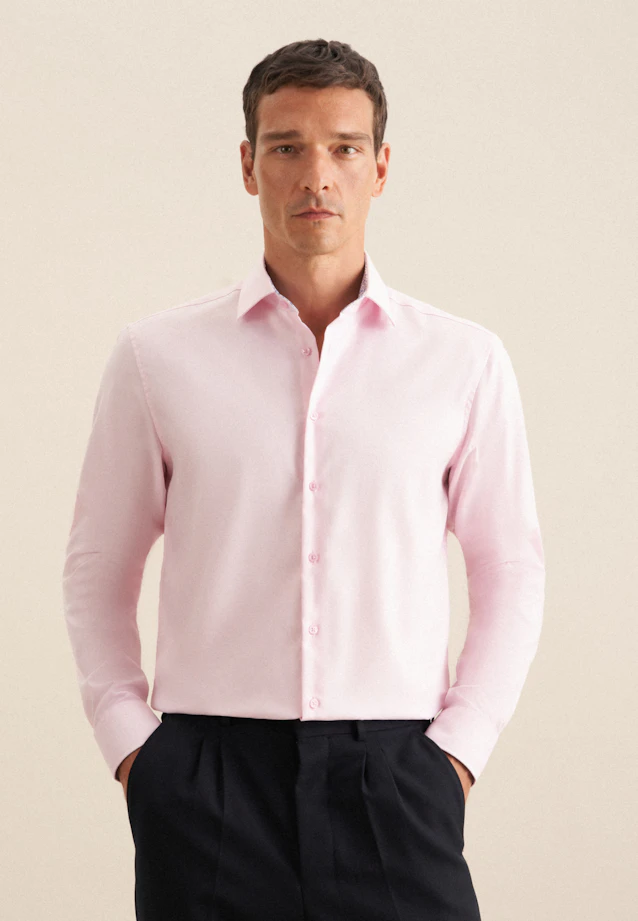 Regular Business Hemd Uni in Rosa/Pink |  Seidensticker Onlineshop