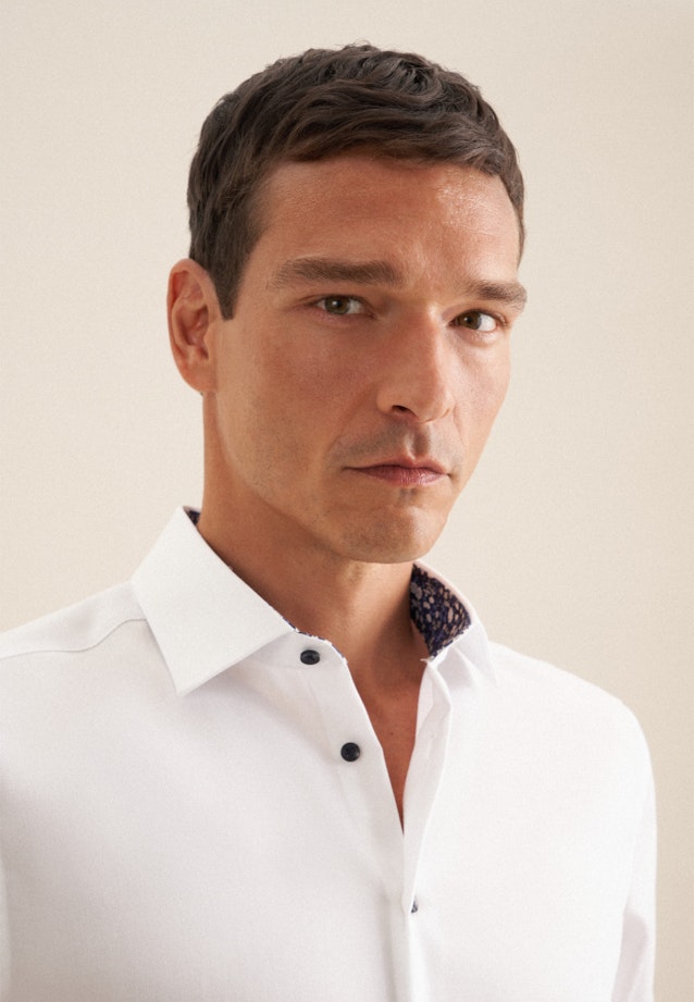 Non-iron Twill Business Shirt in Regular with Kent-Collar in White |  Seidensticker Onlineshop