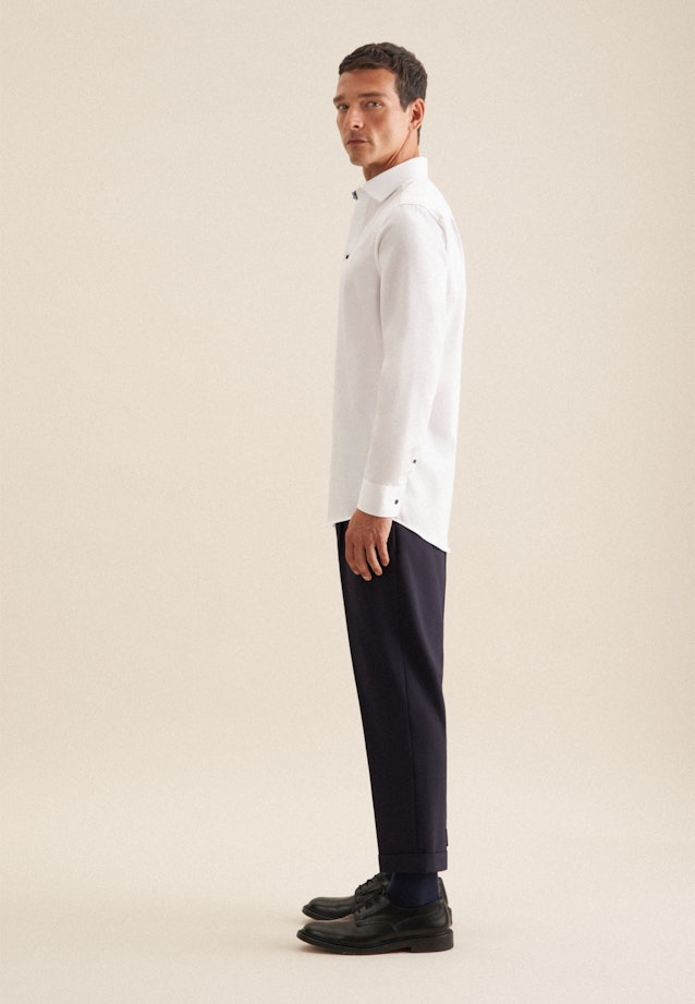 Non-iron Twill Business Shirt in Regular with Kent-Collar in White |  Seidensticker Onlineshop