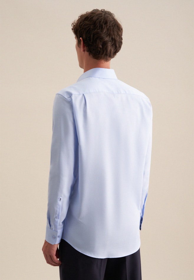 Non-iron Twill Business Shirt in Regular with Kent-Collar in Light Blue | Seidensticker online shop