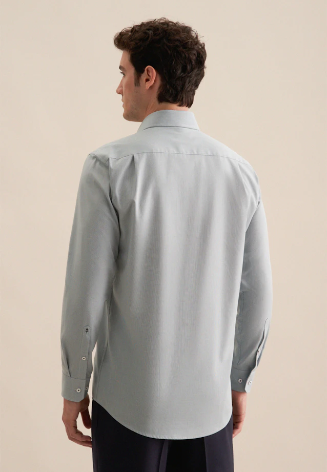 Regular Business shirt Structure in Green |  Seidensticker Onlineshop
