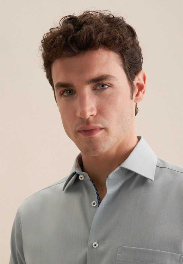 Regular Business shirt Structure in Green |  Seidensticker Onlineshop