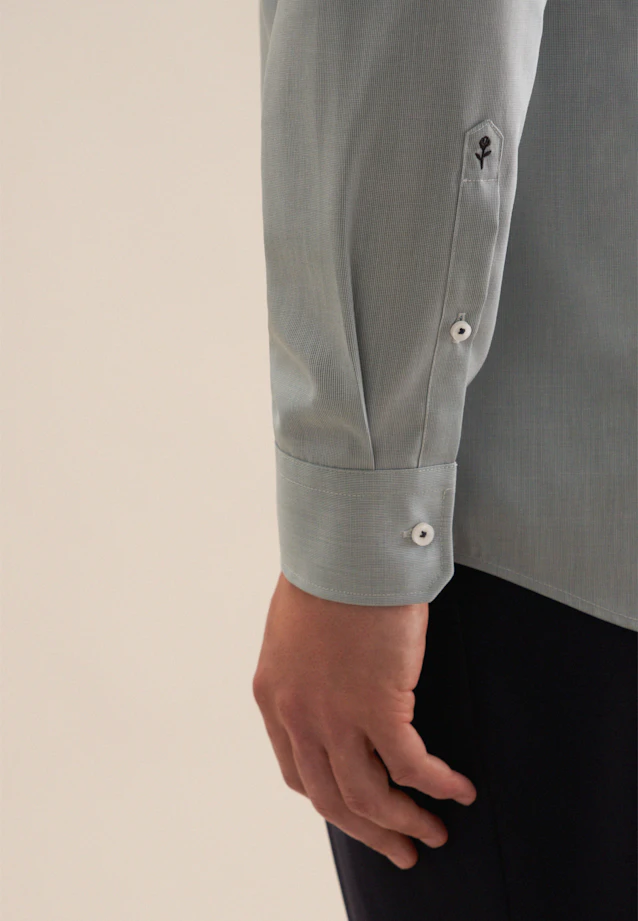 Regular Business shirt Structure in Green |  Seidensticker Onlineshop