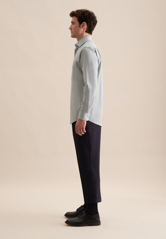 Regular Business shirt Structure in Green |  Seidensticker Onlineshop