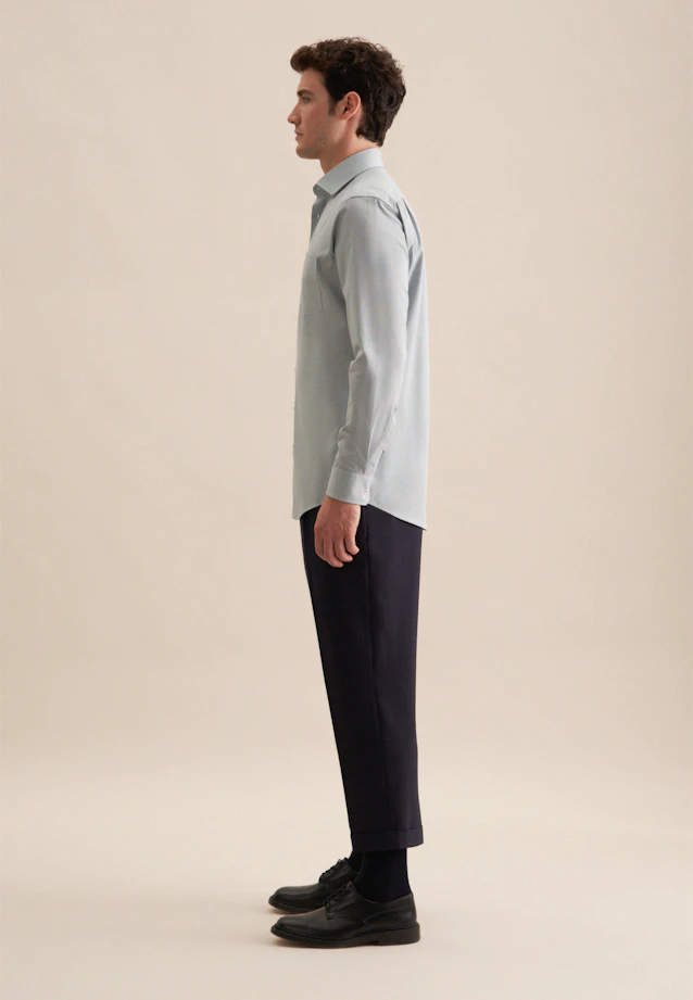 Regular Business shirt Structure in Green |  Seidensticker Onlineshop