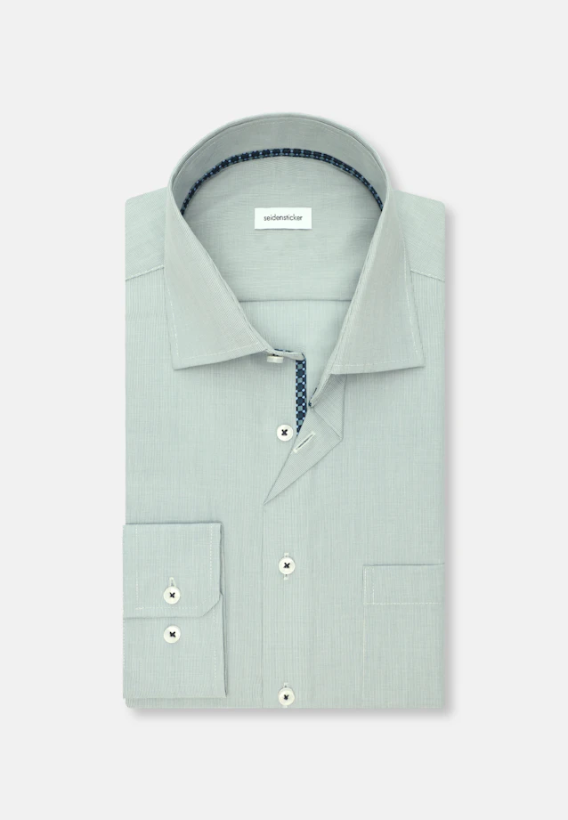 Regular Business shirt Structure in Green |  Seidensticker Onlineshop
