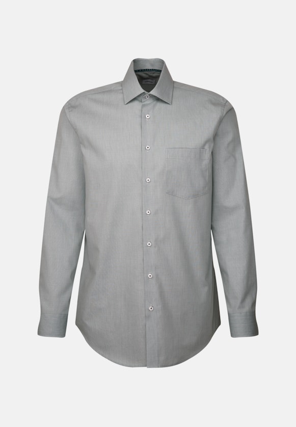 Chemise Business Regular Structuré Col Kent in Vert |  Seidensticker Onlineshop