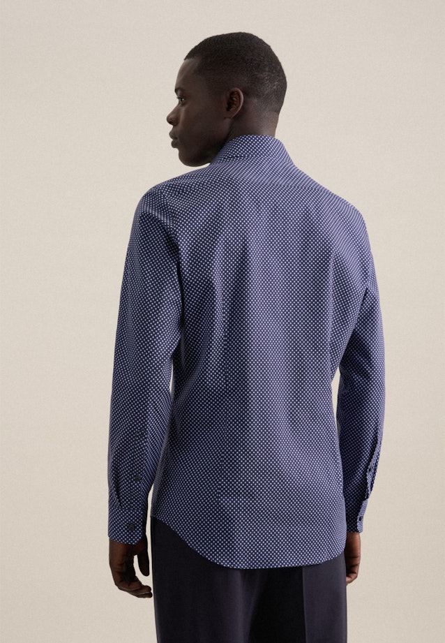 Chemise Business Slim Twill (sergé) Col Kent in Bleu Foncé |  Seidensticker Onlineshop