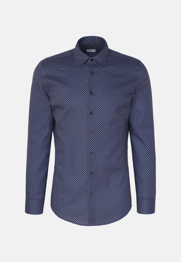 Chemise Business Slim Twill (sergé) Col Kent in Bleu Foncé |  Seidensticker Onlineshop