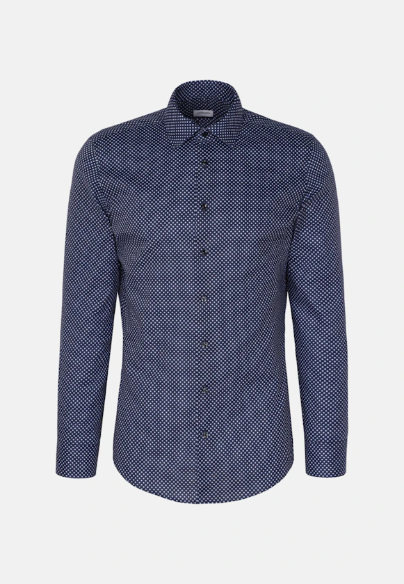 Slim Business shirt Print in Dark Blue |  Seidensticker Onlineshop