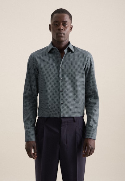 Slim Business shirt Print in Green |  Seidensticker Onlineshop