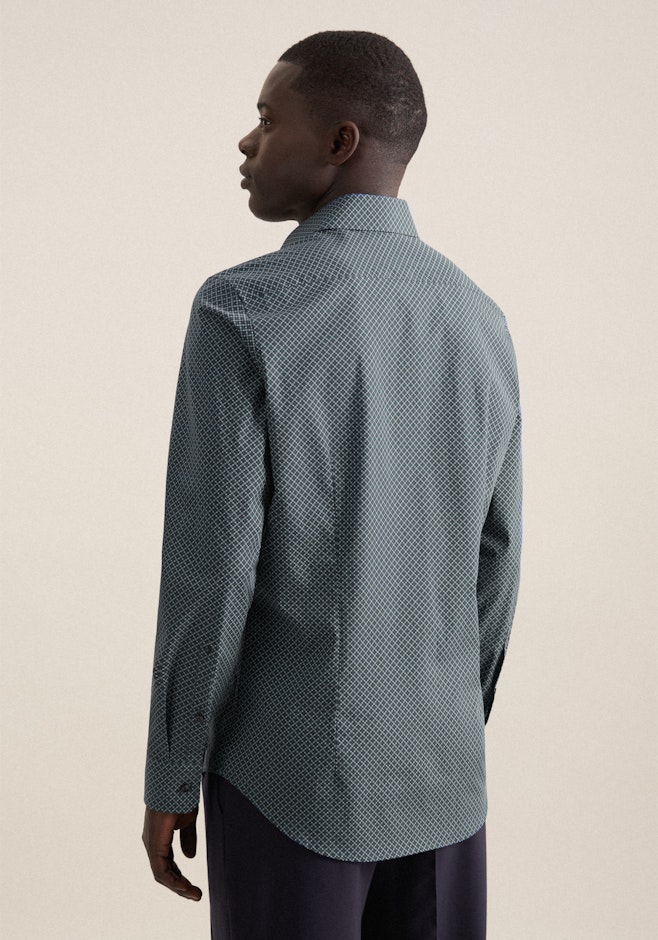 Slim Business Hemd Druck in Grün | Seidensticker Onlineshop