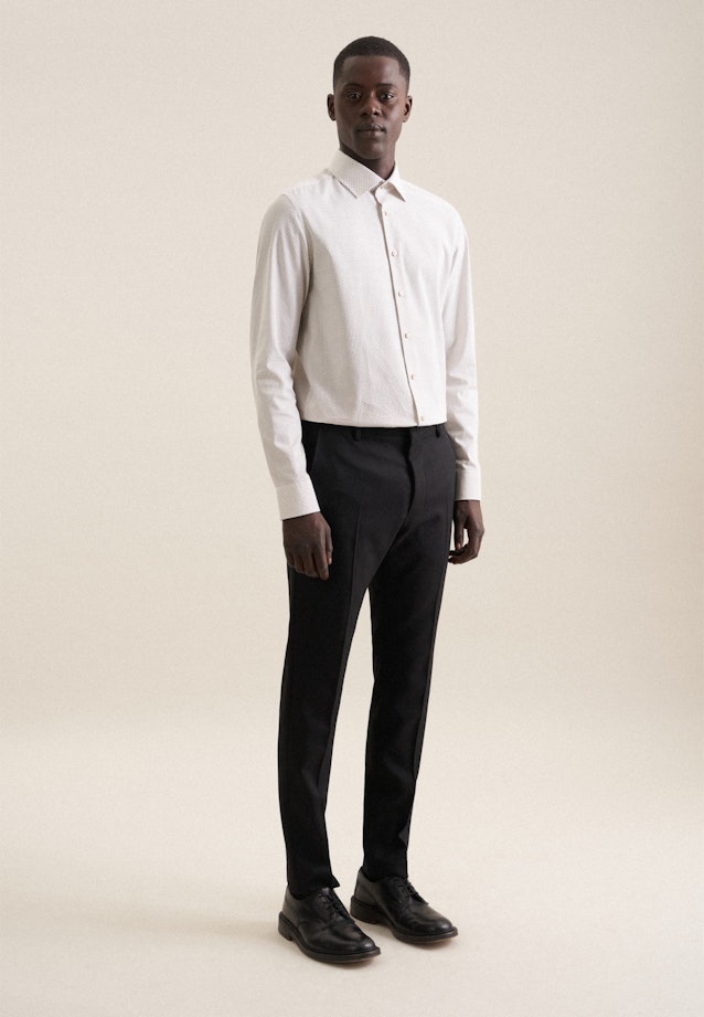 Slim Business Hemd Druck in Grau |  Seidensticker Onlineshop