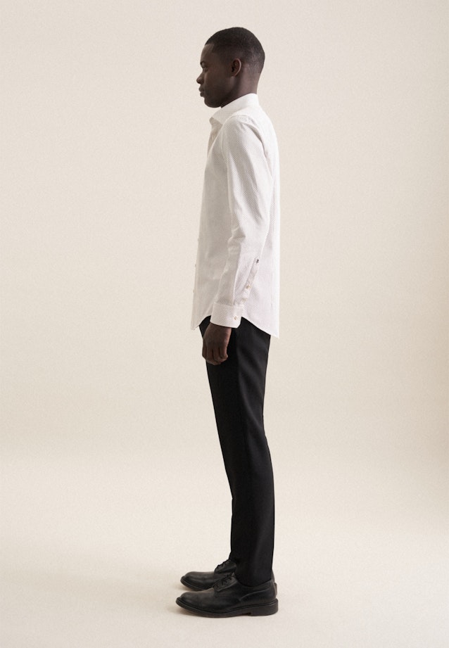 Slim Business Hemd Druck in Grau |  Seidensticker Onlineshop