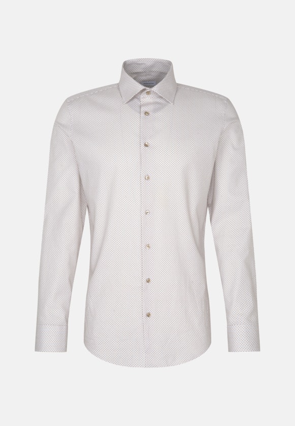 Slim Business Hemd Druck in Grau |  Seidensticker Onlineshop