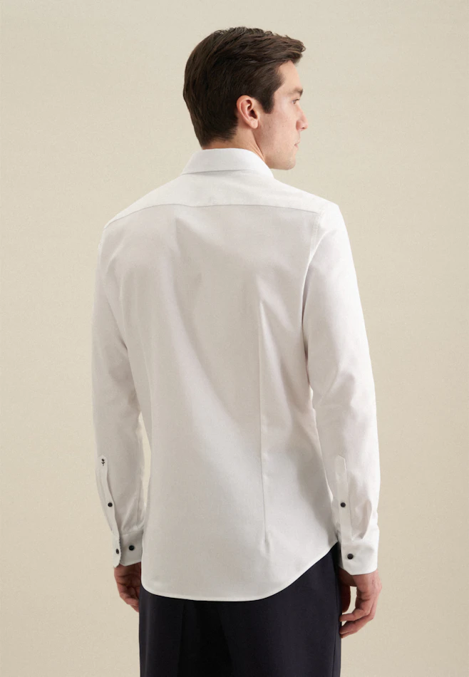 Slim Performance-Hemd Uni in Weiß | Seidensticker Onlineshop