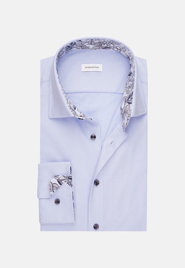 Chemise performance Slim Twill (sergé) Col Kent in Bleu Clair |  Seidensticker Onlineshop