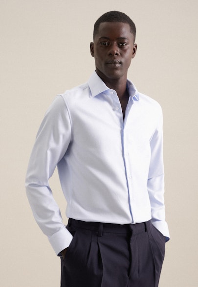 Slim Business shirt Small pattern in Light Blue |  Seidensticker Onlineshop