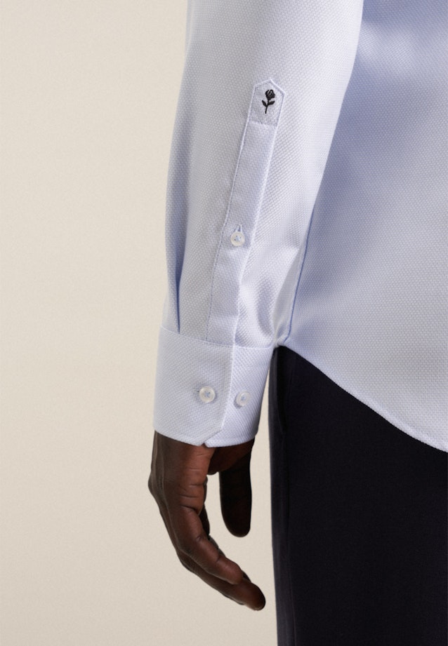 Non-iron Structure Business Shirt in Slim with Kent-Collar in Light Blue |  Seidensticker Onlineshop