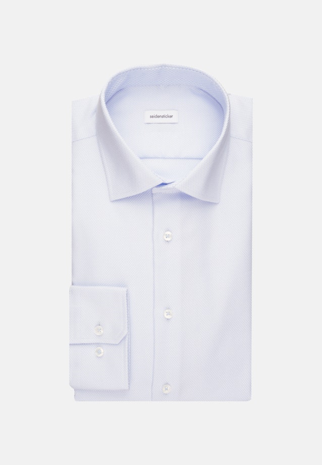 Chemise Business Slim Structuré Col Kent in Bleu Clair |  Seidensticker Onlineshop