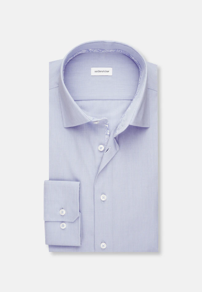 Shaped Chemise d'affaires Uni dans Bleu Clair | Boutique en ligne Seidensticker