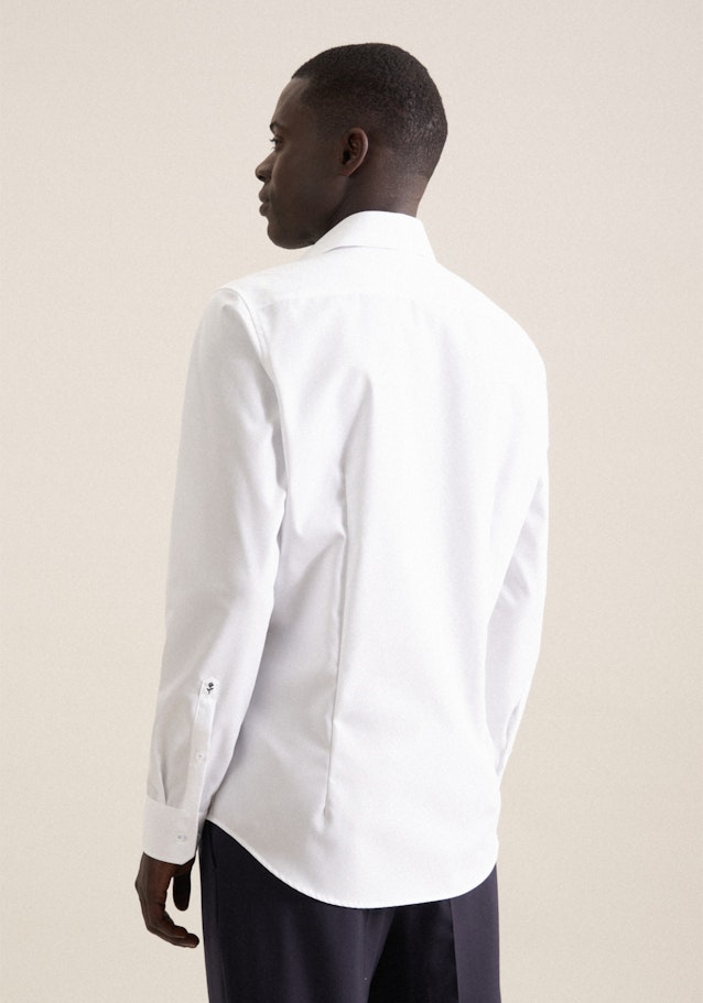 Non-iron Poplin Business Shirt in Shaped with Kent-Collar in White | Seidensticker Onlineshop