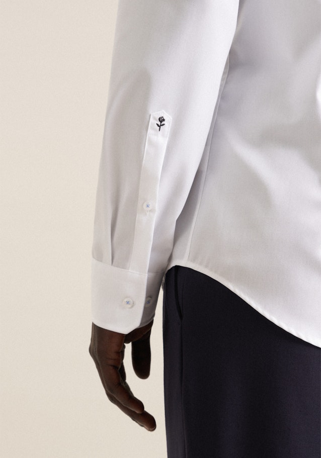 Non-iron Poplin Business Shirt in Shaped with Kent-Collar in White | Seidensticker Onlineshop