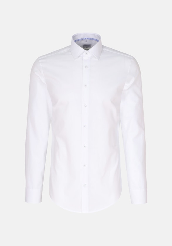Non-iron Poplin Business Shirt in Shaped with Kent-Collar in White | Seidensticker Onlineshop
