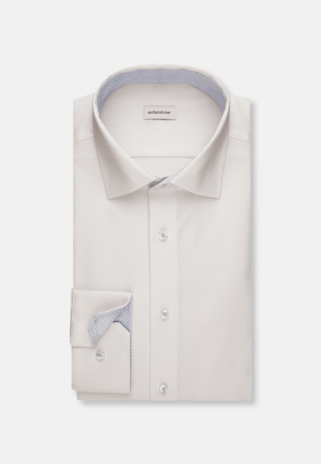 Shaped Business shirt Small pattern in White |  Seidensticker Onlineshop